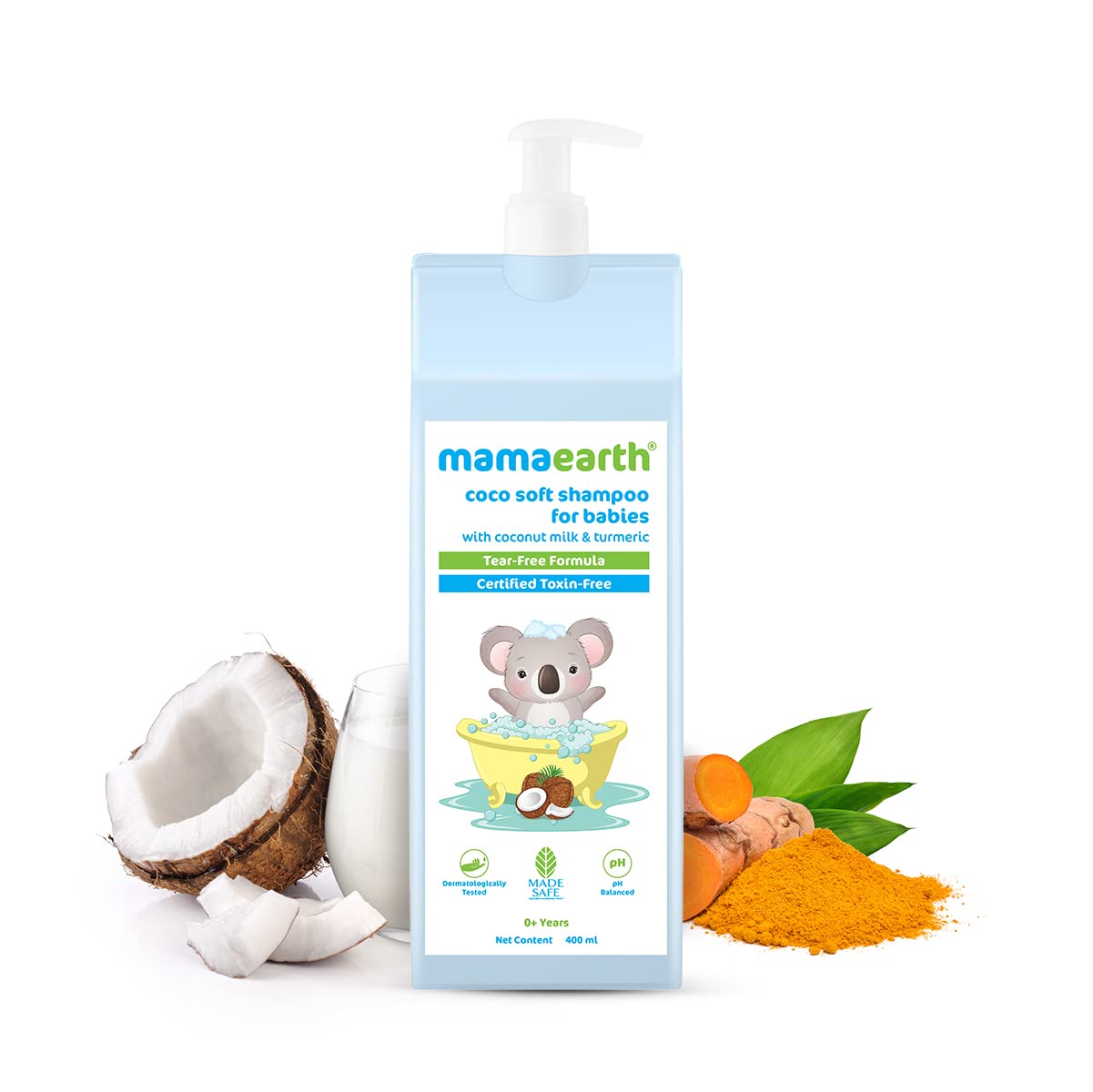 Mamaearth Coco Soft Shampoo with Coconut Milk & Turmeric, for babies, for Gentle Cleansing - 400 ml