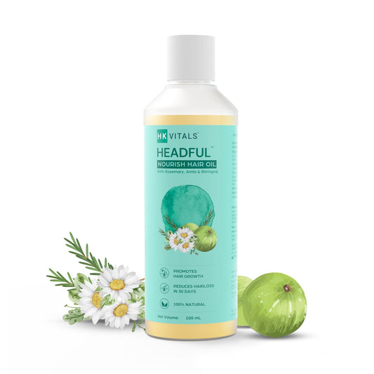 HealthKart HK Vitals Headful Nourish Hair Oil with Rosemary, Amla, Bhringraj (100ml) | For Hair Growth & Hair Fall Control