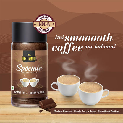 Continental Speciale | Mocha Flavoured Coffee | 50 gm Jar | Makes 25 Cups | Instant flavored Coffee Powder for both Hot & Cold Coffee | Medium Roast