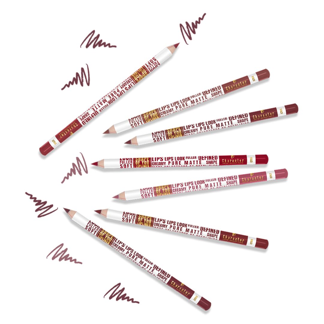Daily Life Forever52 Character Shape of You Lip Liner Pencil | Long Lasting Smudge Proof Formula | Creamy Smooth Texture | Precision Lip Contour & Definition (C711, 1.13g) | Precision Lipliner