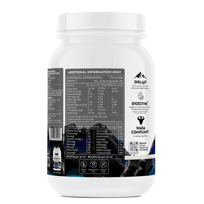 Kapiva Testofuel Shilajit Whey Protein| 25g Protein | 250mg Shilajit | 5.5g BCAA | Faster Absorption | Digezyme blend | WADA Compliant | 1Kg/ 2.2lb