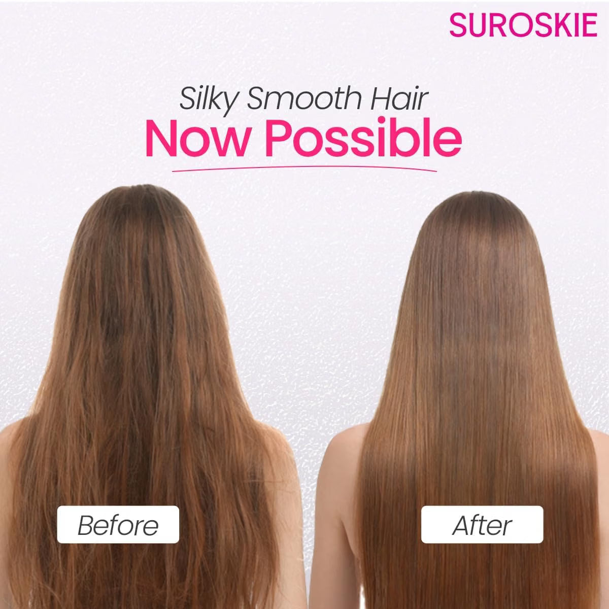 Suroskie Advance Glass Hair Serum 50Ml | Hydrolyzed Collagen, Argan Oil | Instant 20X Shine, Frizz Free (Upto 72 Hrs) | Hair Serum For Dry Frizzy Hair | Heat Protection Upto 230° Celsius | Women & Men