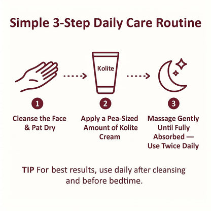 Kolite Cream – Helps Reduce Fine Lines, Wrinkles & Uneven Skin Tone | Enriched with Kojic Acid Dipalmitate, Cyclomethicone & Vitamin C | Brightening & Anti-Ageing Face Cream – 20 g by CANBRO