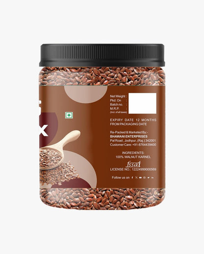 Hunger 0 Flax Seeds 250g | Raw Unroasted Alsi Seeds | Premium Natural Whole Flaxseed Rich in Fiber & Plant Protein | High Omega-3 Source | Healthy Diet Snack for Smoothies, Baking & Daily Nutrition