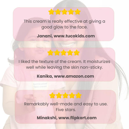 Tuco® Kids Kumkumadi Face Cream | Lightweight, Non Greasy & Fast Absorbing | Infused with Kumkumadi, Red Sandal Majistha & Turmeric | Fights Tan, Brighten Skin & Reduce Dull Spots | SLS & Paraben Free | Safe for Baby-50gm