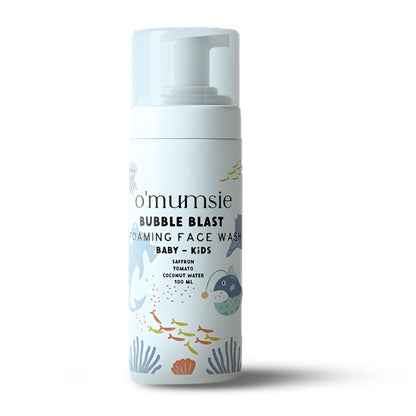 Omumsie's Bubble Blast Kids Foaming Face Wash | Gentle, Tear-Free Formula | Natural Ingredients for Sensitive Skin | Dermatologist Tested | 100ml