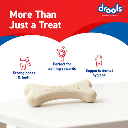 Drools Absolute Dog Supplement Treats 600g Jar (40 Pieces) | Supports Joint Health | Strengthens Teeth | Promotes Dental Cleaning | Easily Digestible | Suitable for All Life Stages (Standard)