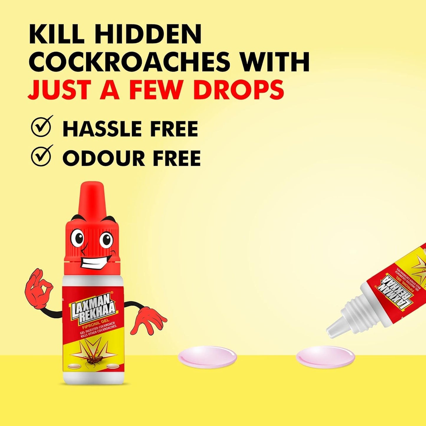 The Ultimate Cockroach Controling Magic Gel hit, Roach Killer Bait Gel, Pack of 2 Bottles band cockroach chalk