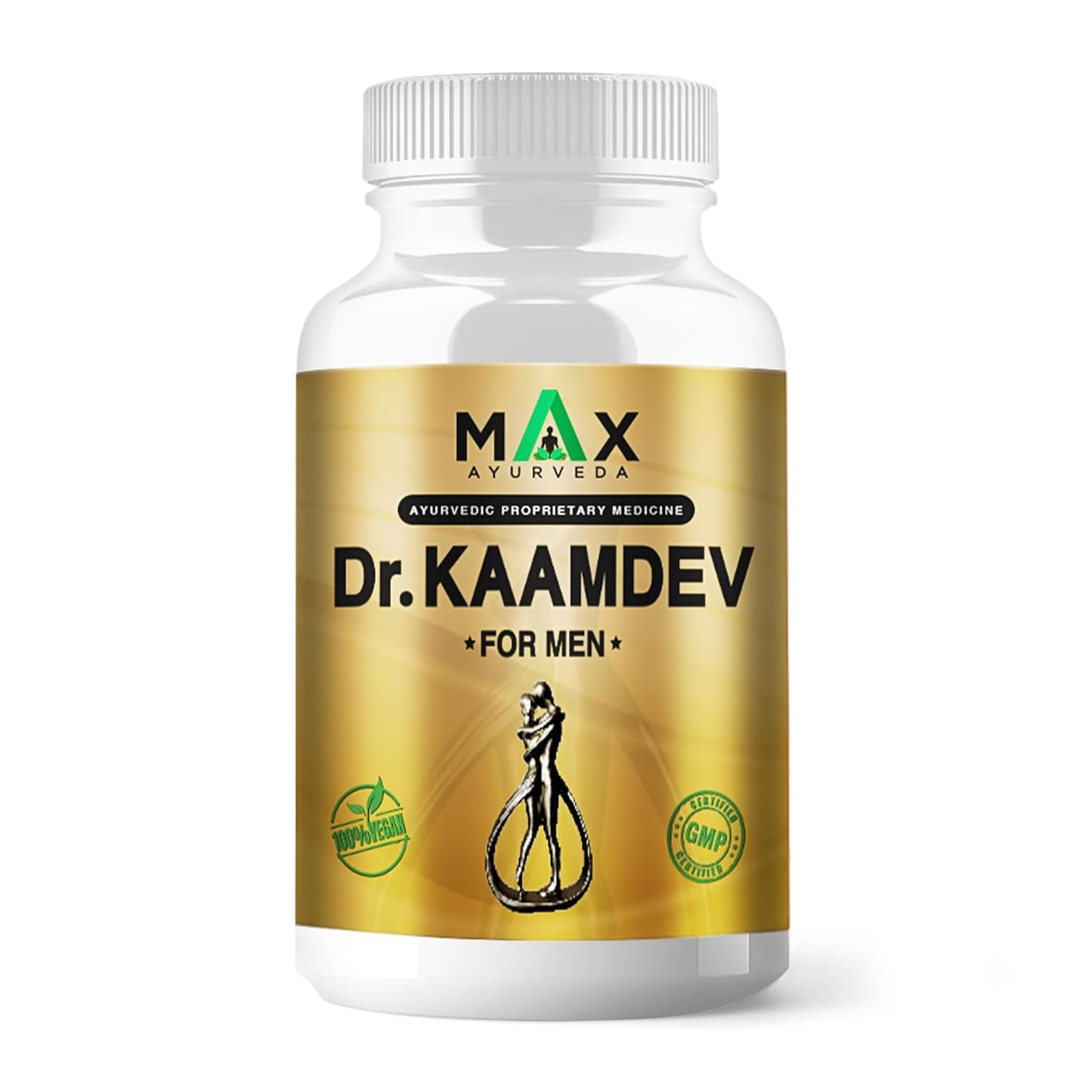 Max Ayurveda Dr. Kaamdev Capsules for Men (30 Capsules) - 100% Vegan and GMP Certified | Stamina, Power and Energy Booster