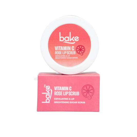 BAKE Vitamin C Lip Scrub | Lip Lightening Scrub for Dark Lips Exfoliation | For Hyperpigmented Lips, Dehydrated Lips, Flaky Lips & Chapped Lips | For Men & Women | 25g