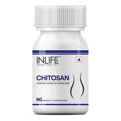 INLIFE Chitosan Supplement 1050 mg, per serving - 90 Capsules (Pack of 1)