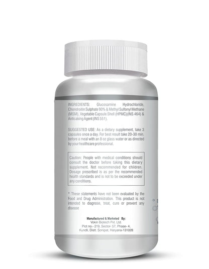Supplement bottle with label on a white background