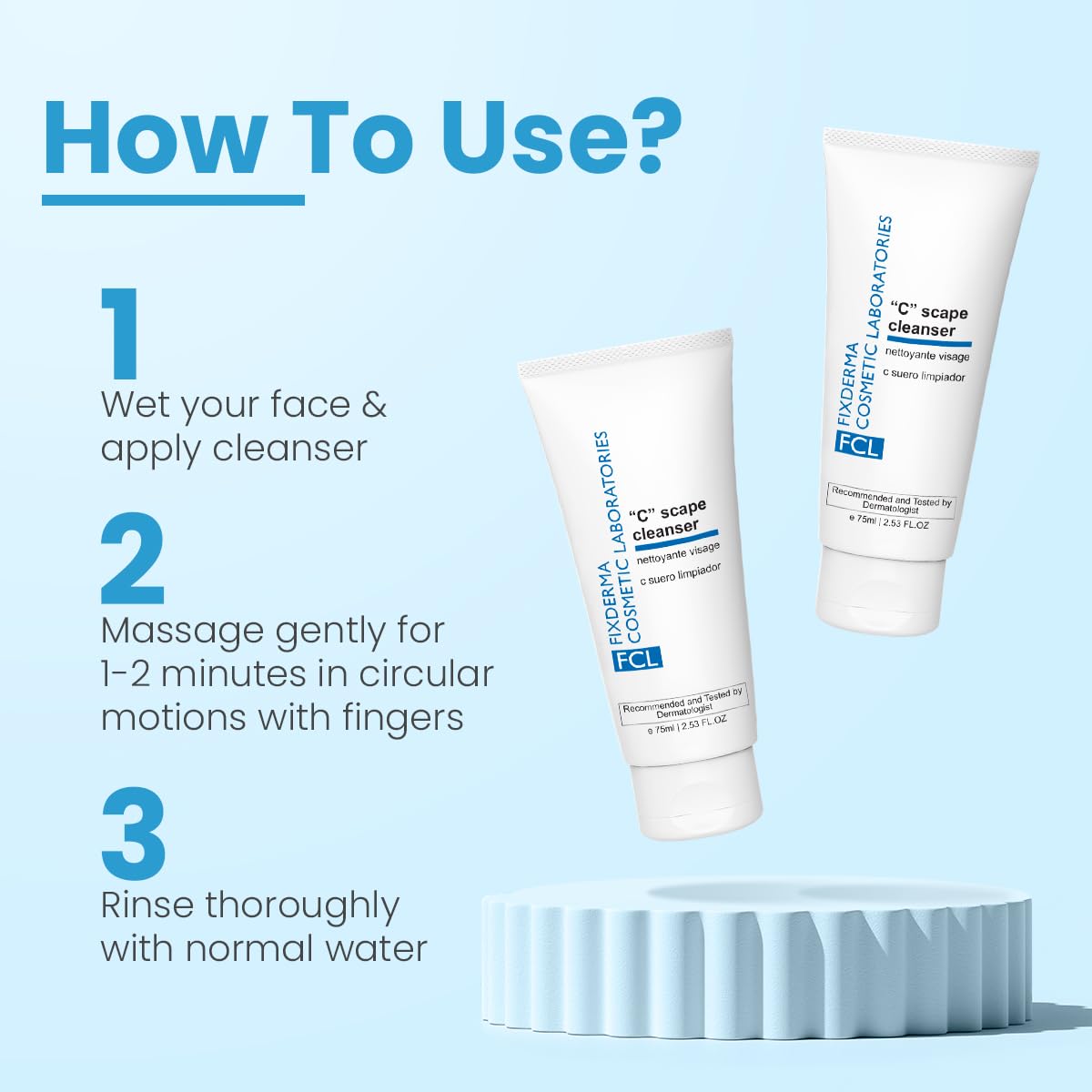 FCL Brightening Face Wash, C Scape Face Cleanser | Vitamin C Face Wash For Women | Exfoliates Dead Cells, Unclogs Skin Pores, Reduces Fine Lines And Wrinkles - 75Ml