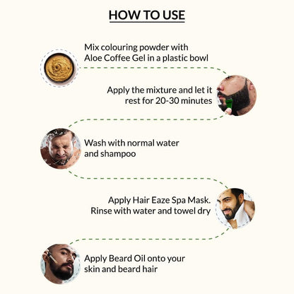 Instructions on how to use a hair care product with step-by-step guidance.