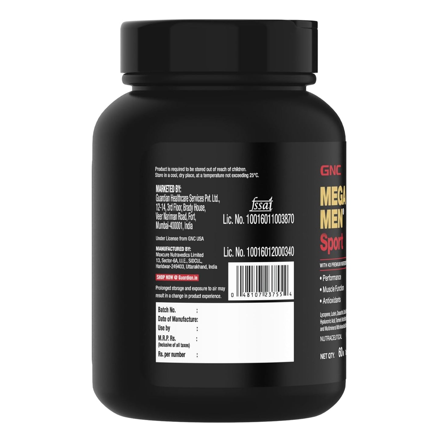 GNC Mega Men Sport Multivitamin for Men | 60 Tablets | 43 Premium Ingredients | Boosts Muscle Performance | Antioxidant Rich | Supports Prostate Health | Protects Heart & Vision | Formulated In USA