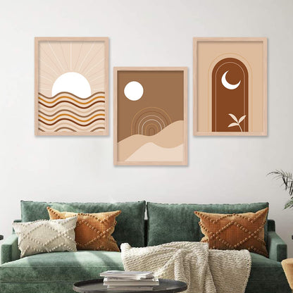 Painting for Wall Decoration - Modern Art Wall Decor Framed Painting for Living Room Bedroom - Framed Wall Posters/Paintings with Frame Set of 3 (Art 10, 10x13 inch)