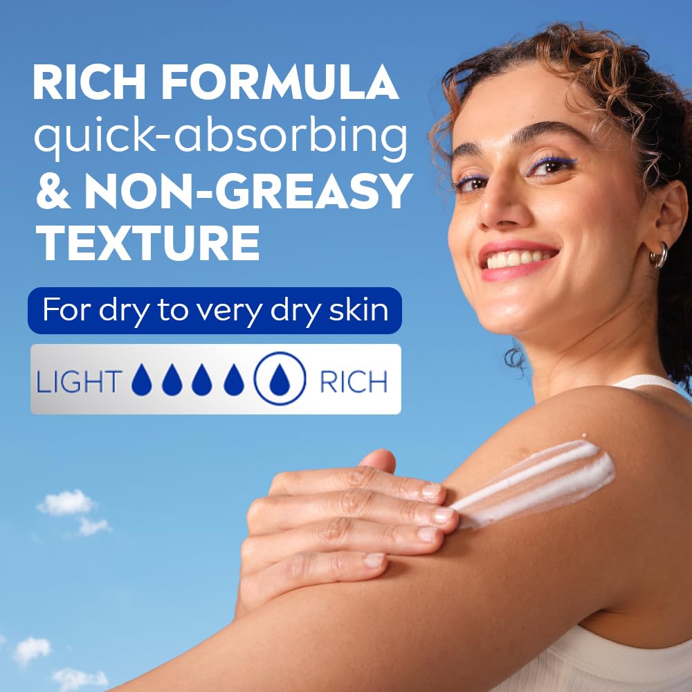 NIVEA Nourishing Body Milk 400ml Body Lotion with Hyaluronic Acid | 72Hr Hydration | Deep Moisture Care for Very Dry Skin | Enriched with Almond Oil | Smooth, Radiant & Healthy Looking Skin Care