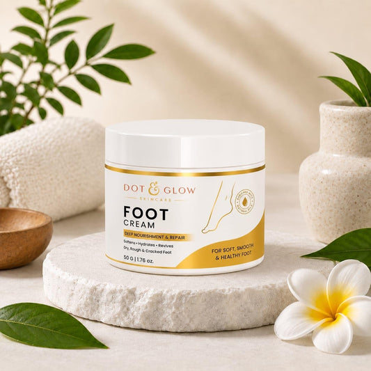 Dot & Glow Moisturizing Foot Cream 50g | Shea Butter, Aloe Vera & Vitamin E with Natural Oils | Hydrating Foot Care Cream for Dry, Rough & Cracked Feet | Men & Women