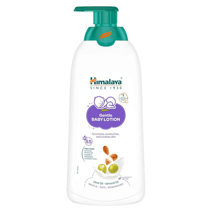 Himalaya Gentle Baby Lotion 100ml with Almond Oil, Olive Oil & Giloy | pH 5.5 | No. 1 Doctor Recommended Baby Lotion | Hypoallergenic | Nourishing Baby Moisturizer for All Skin Types