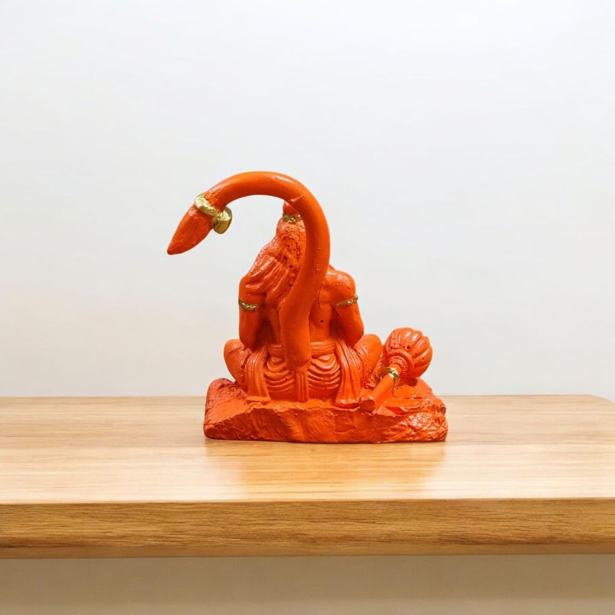Resin Lord Hanuman Idol for Home Decor – Meditating Hanuman Ji Murti with Lord Ram Inside Chest | 10×8×5 cm Decorative Figurine for Temple, Office Desk & Car Dashboard (Regular Quality)