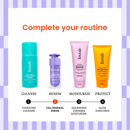 Foxtale Collagen-PDRN Cell Renewal Serum | Collagen + PDRN + Niacinamide + Polyglutamic Acid | Boosts Cell Renewal, Firms & Plumps Skin, Deeply Hydrates & Strengthens Barrier for Smooth, Glass-Skin Glow | For All Skin Types | 30 ml