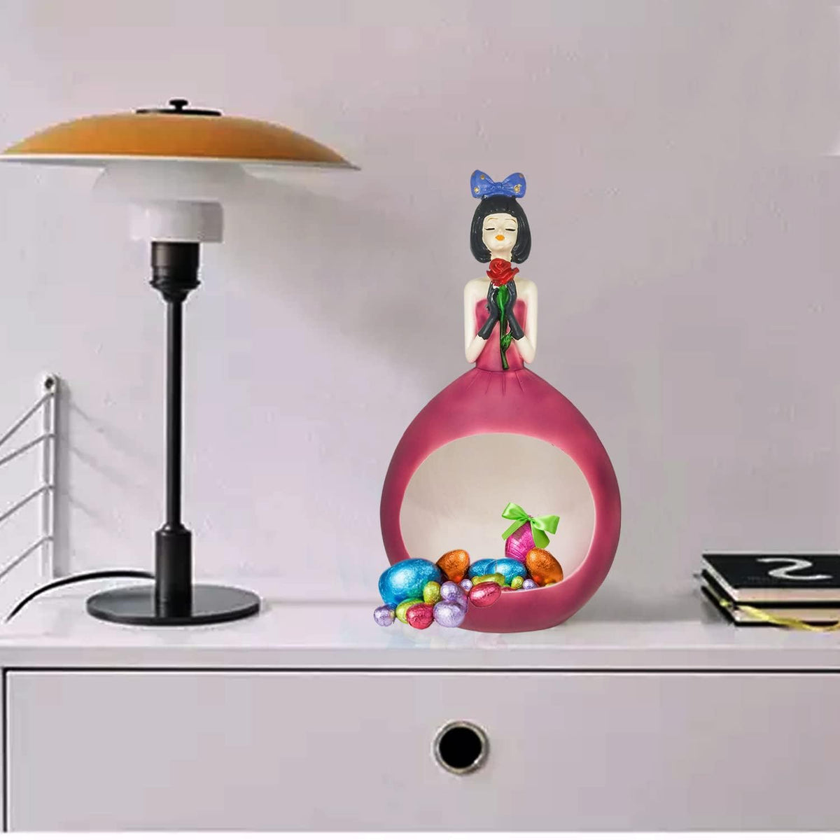 Versatile Doll Shaped Figurine Home Decor Decor (Pack of 1, Pink)