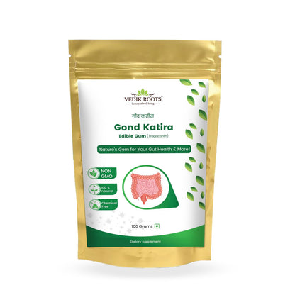 Vedikroots Gond Katira 100g | Natural Body Cooling & Hydrating Superfood | Supports Digestion & Gut Health | Rich in Fiber & Nutrients | Perfect for Summer Drinks, Desserts & Ayurvedic Wellness
