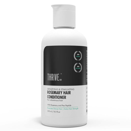 Thrive rosemary hair conditioner bottle on a white background