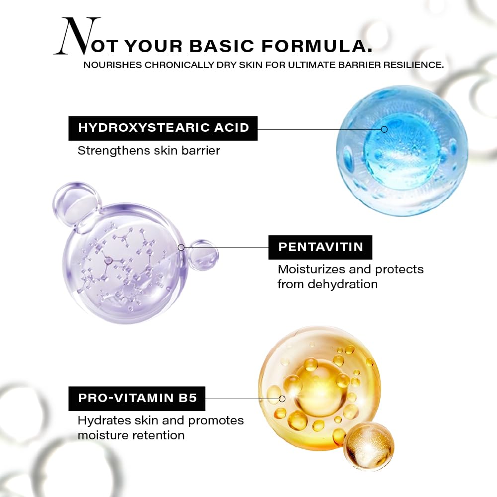 Diagram of skincare ingredients with labels on a white background