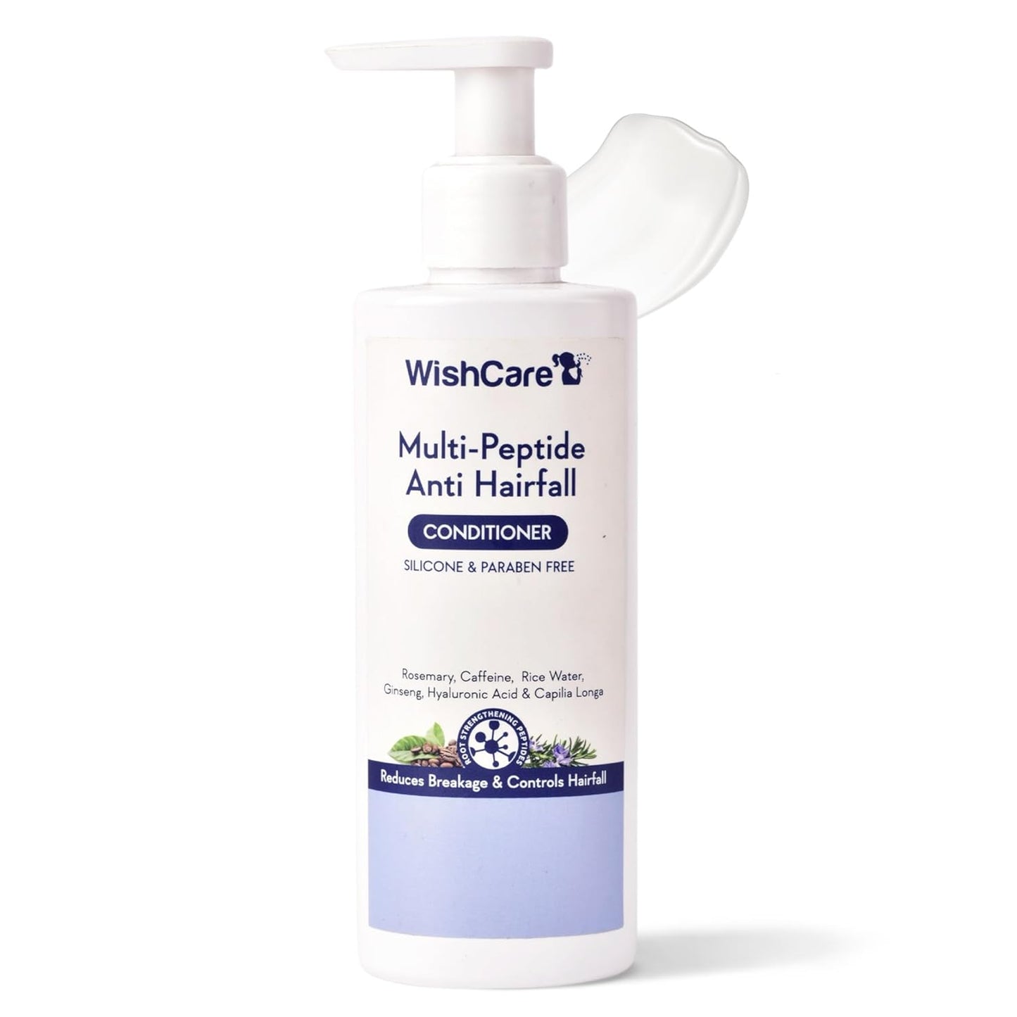 WishCare Multi-Peptide Anti Hairfall Conditioner bottle on a white background