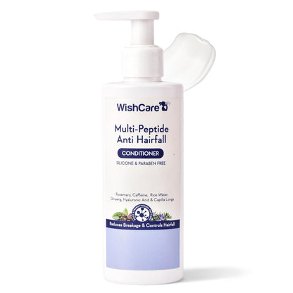 WishCare Multi-Peptide Anti Hairfall Conditioner bottle on a white background