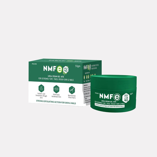 NMFe Urea 40% Cream for Cracked Heels & Thick Skin With Lactic Acid, Aloe Vera and Vitamin E | Intensive Keratolytic Gel Cream for Hyperkeratosis, Rough Patches & Diabetic Feet | 50 GM