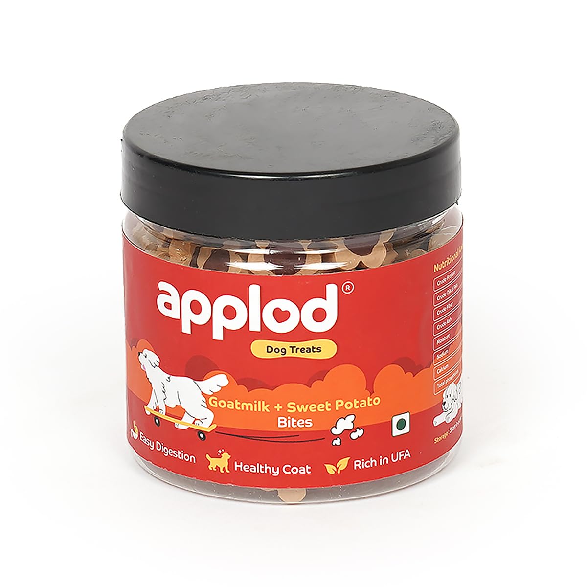 Applod Goat Milk & Sweet Potato Dog Treats for Puppies & Adult Dogs | Soft Healthy Training Bites for Small Breeds | Easy-to-Digest Reward Snacks | 220g