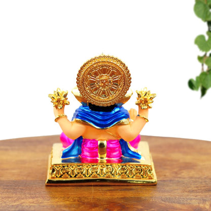 Resin Lord Ganesha Idol Decorative Murti for Pooja Room, Car Dashboard, Home Decor & Spiritual Gifting