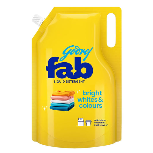 Godrej Fab Liquid Detergent Refill Pouch for Machine & Bucket Wash (800g)
