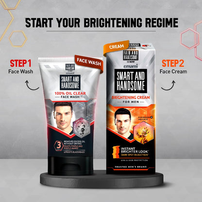 Smart And Handsome Instant Radiance Oil Clear Face Wash | All Day Oil-Free Look | Fades Pimple Marks | Reduces Blackheads | With 2% Salicylic Acid | 150GM
