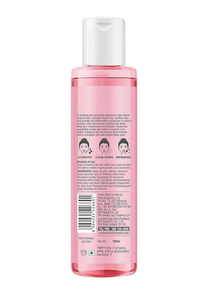 Pink bottle with a white cap on a white background