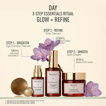 Kama Ayurveda KUMKUMADI YOUTH-REVITALISING SOFT CREAM, 15 ML | Brightening Day Cream| NEW & IMPROVED
