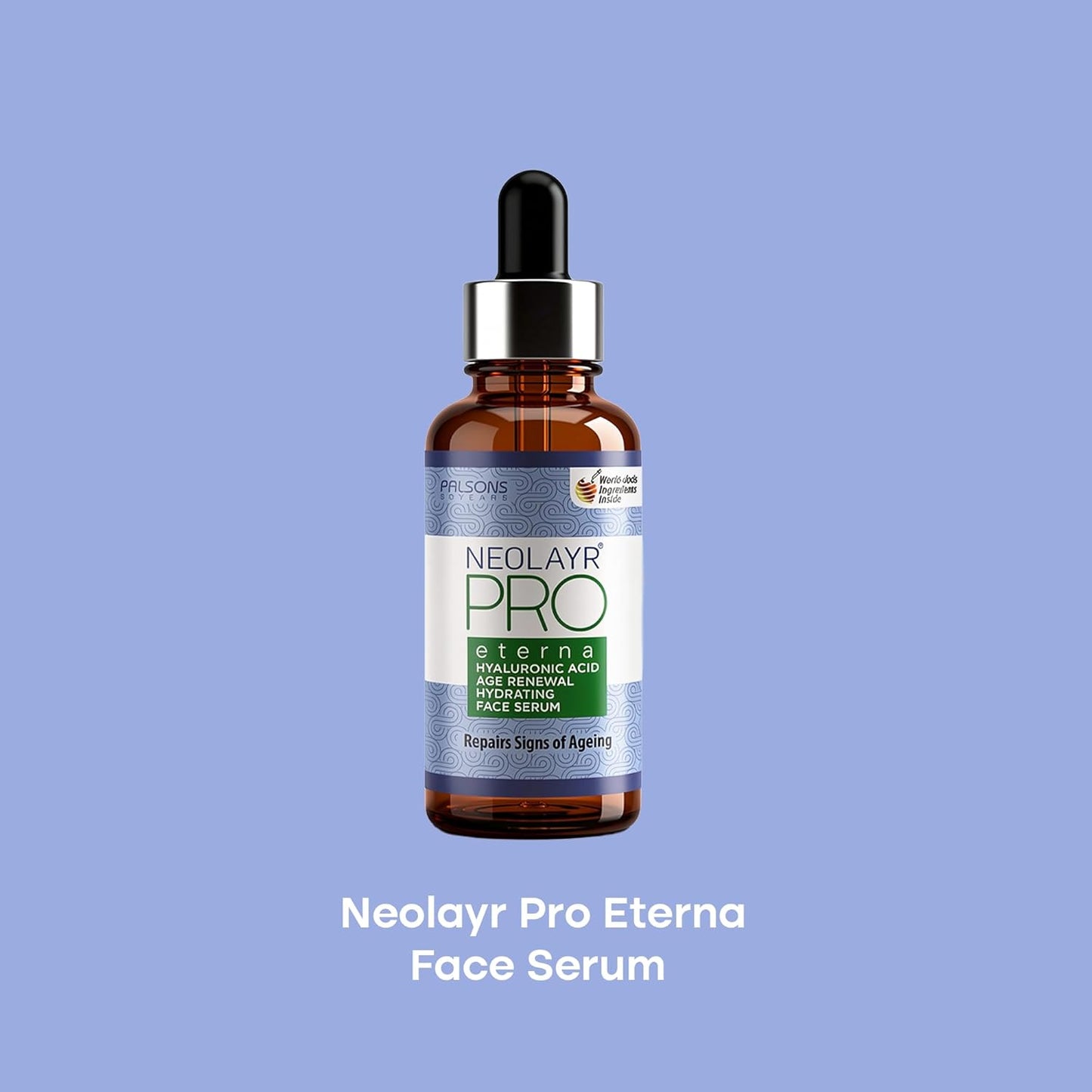 NEOLAYR PRO ETERNA HYALURONIC ACID AGE RENEWAL HYDRATING FACE SERUM I With Hyaluronic Acid (HYA-ACTS)&D-Panthenol I Repairs Signs of Ageing I Improves Fine Lines & Wrinkles I Boosts Hydration | 30 ML