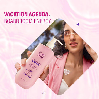 Plum BodyLovin’ Boardroom In Bora Bora Body Lotion | Hydrating & Brightening Body Lotion | Lightweight Hydration | Dragonfruit Extract, Mango Butter & Rice Water | Sweet Tropical Fragrance | 400 ml