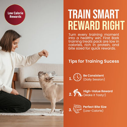 First Bark Dog Treats for Adult Dog & Puppy – Healthy Chews Chicken & Cod Fish Jerky for Dogs, Small Dogs & Shih Tzu | Dog Snacks & Puppy Treats – Chicken & Cod Sandwich (70g) x1