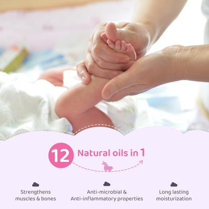 CITTA Baby Oil for Newborn Babies & Kids | Non-Sticky, Fragrance-Free, Easy Spread | Dermatologist Approved Nourishing & Moisturizing Formula for Sensitive Skin | Coconut, Olive & Almond Oils for Gentle Baby Massage | 200ml