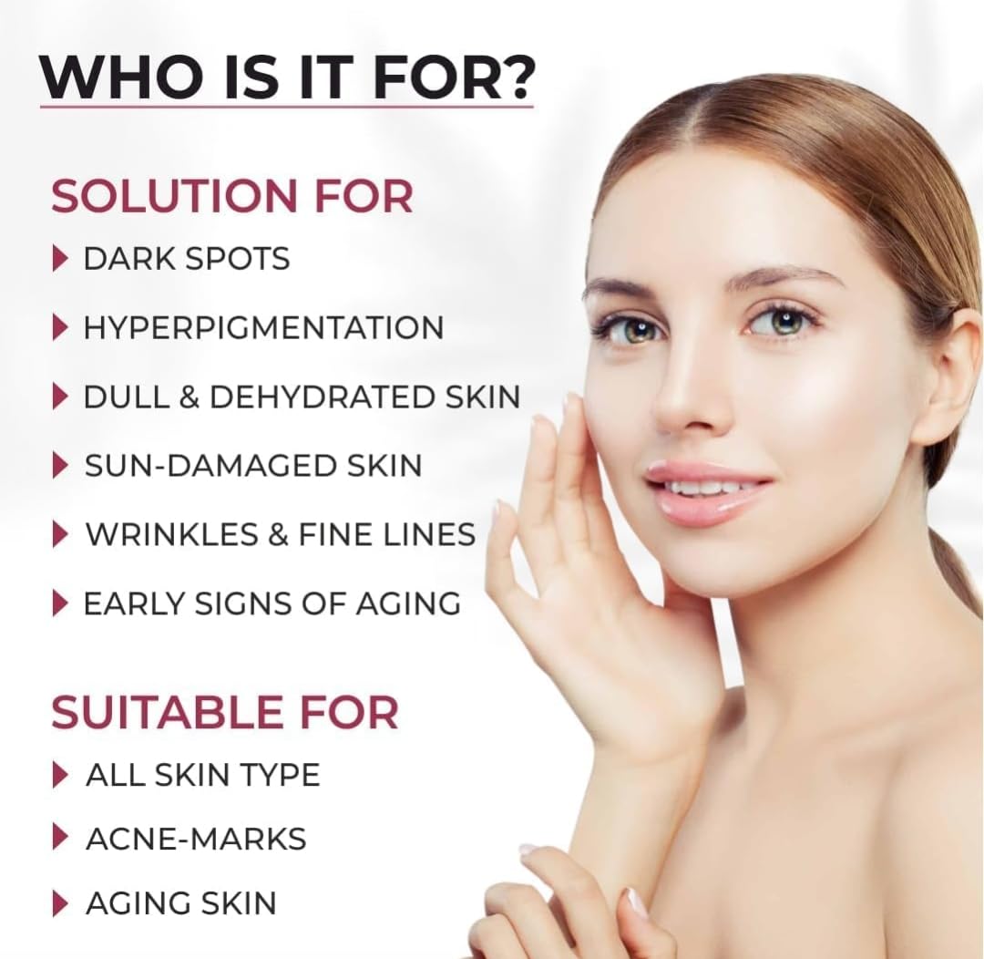 Face Cream with Kojic Acid, Glutathione, Tyrostat, Niacinamide and OMC for Skin Brightening and Lightning|15 gm