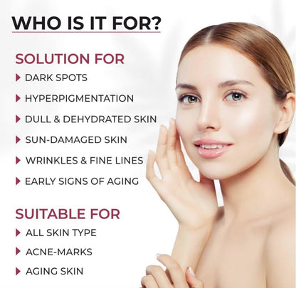 Face Cream with Kojic Acid, Glutathione, Tyrostat, Niacinamide and OMC for Skin Brightening and Lightning|15 gm