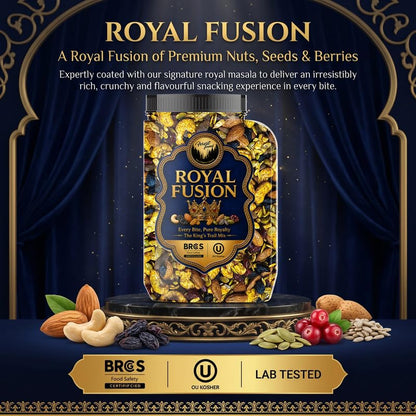 Forest Found Royal Fusion Dry Fruits Trail Mix - | Premium Dry Fruit Mix For Snacking | With Cashews, Almonds, Raisins, Cranberries, Sunflower & Pumpkin Seeds | No Palm Oil & Flavours