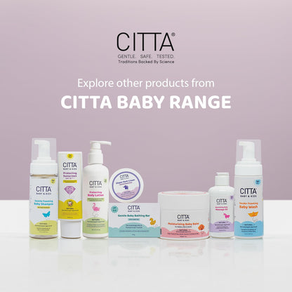 CITTA Bathing Bar for Babies & Kids | Soap-Free, No Tears | Dermatologist Approved pH Balanced Wash for Sensitive Skin | Olive Oil & Vitamin E for Soft & Glowing Skin | 75g |