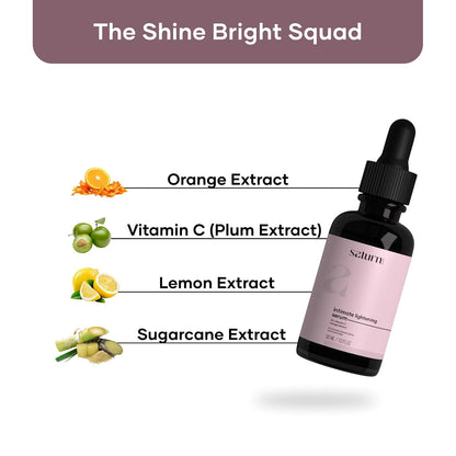 Saturn by GHC Intimate Lightening Serum with Orange Extract & Vitamin C for Lightens Dark Underarms, Back, Neck & Bum, 30 ml