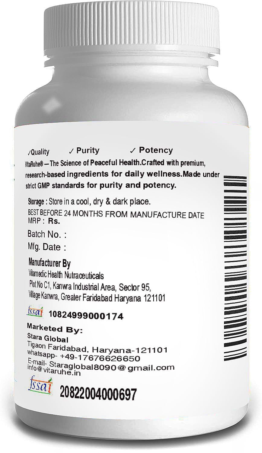 VITARUHE Ecdysterone Supplement 250Mg | Increases Fat Free Muscle Mass, Training Performance, Strength And Protein Synthesis, 98% Maximum Purity, Formulated For Improved Absorption 90 Capsules