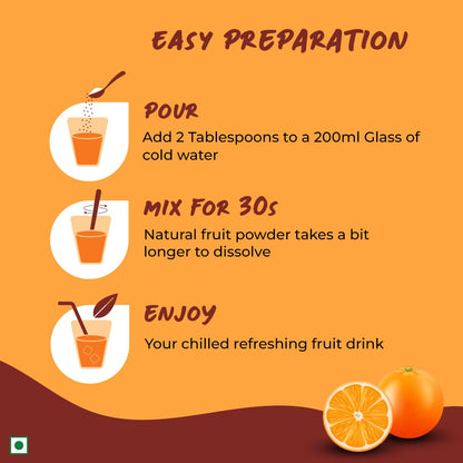 Good Monk Fruit Drink Mix (Natural Orange Powder), 50% Less Sugar with 8 Vitamins & Minerals (Vitamin B12, C, D, Iron & more) | Tasty, Healthy & Tangy Drink Mix for Hydration, Energy, Immunity, 10 Serves