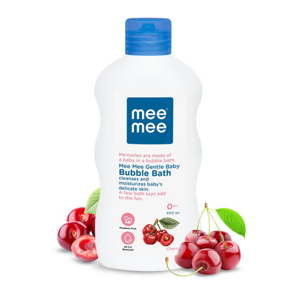 Mee Mee Baby Body Wash 400ml with Cherry & Fruit Extracts | Tear-Free, Mild & Moisturizing Formula |Paraben-Free, Dermatologically Tested, pH Balanced |Gentle Head-to-Toe Bubble Bath for All SkinTypes